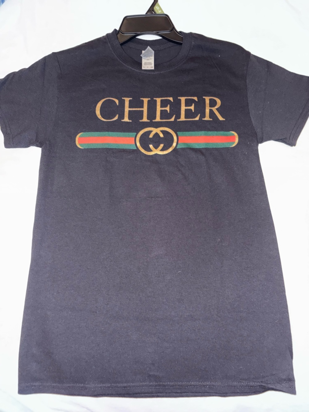 CHEER SHIRT, YOUTH SIZE SMALL GILDAN PIT TO PIT 17” NEW